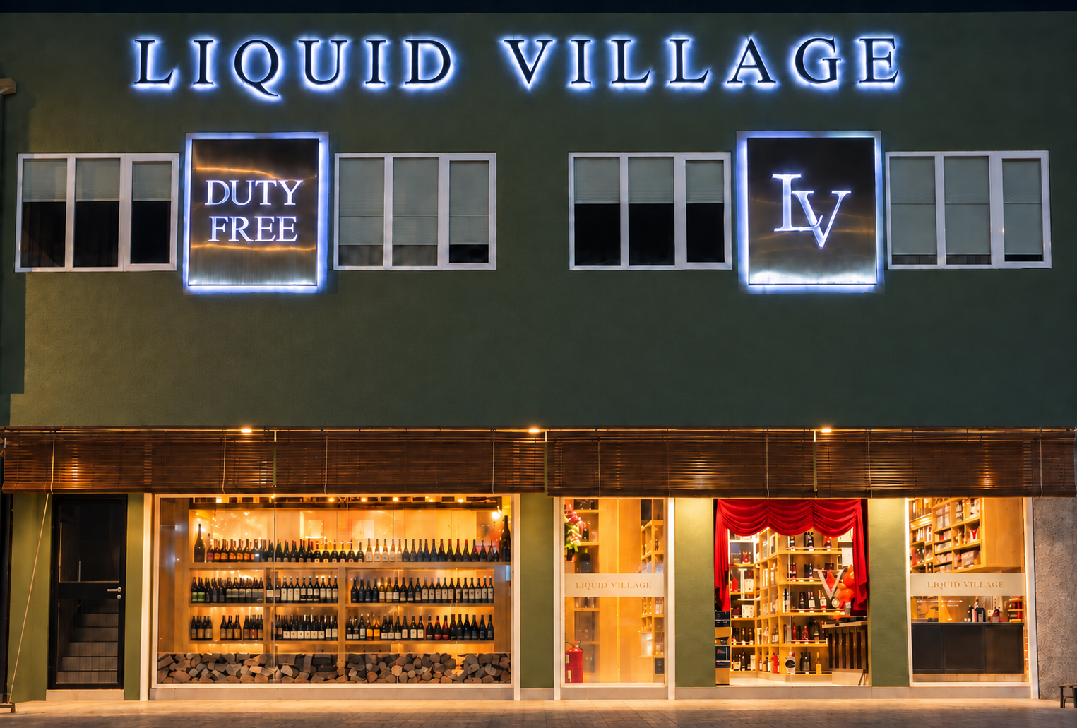 Exterior of Liquid Village duty-free store in Kuah, Langkawi